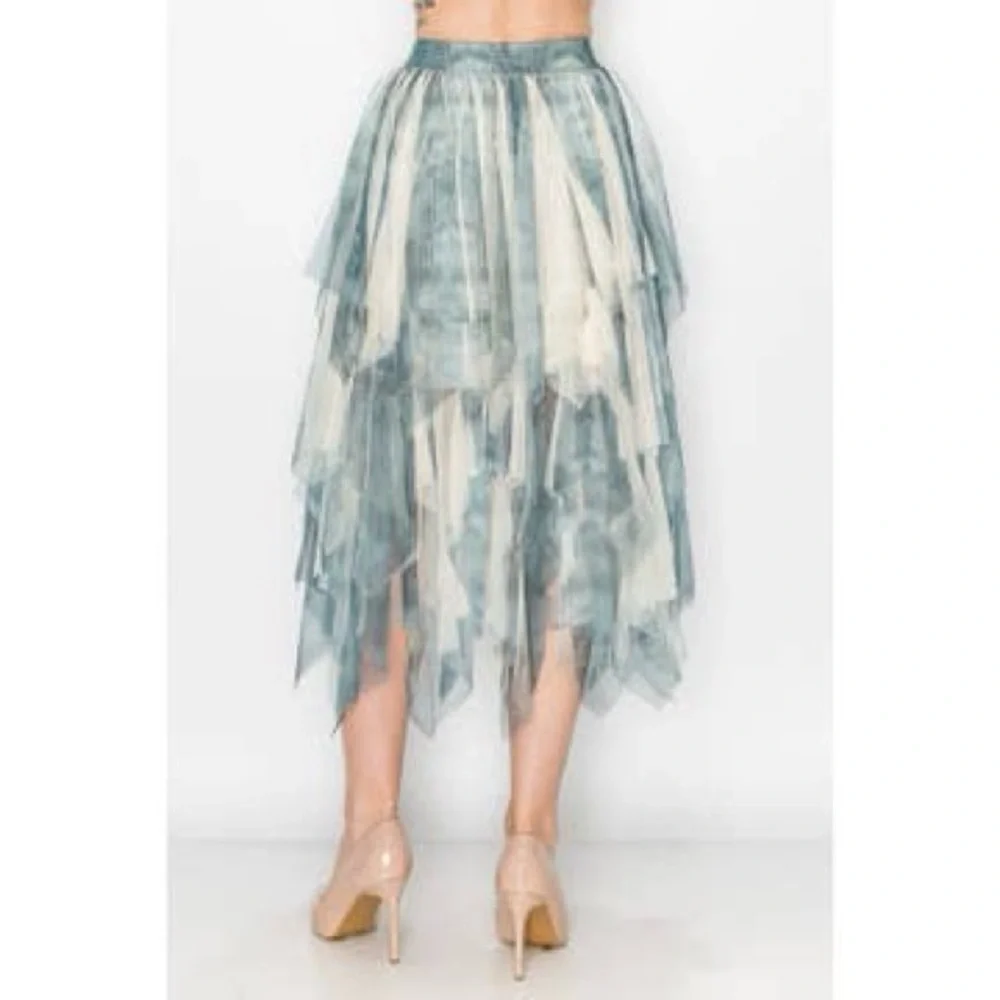 ✨Origami Dreamy Tiered Tulle Midi Skirt Size XL